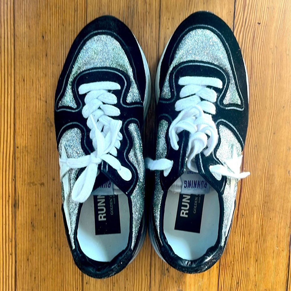 Golden Goose Black and Silver Women's Running Sneakers - Picture 5 of 7
